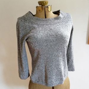 Gray Funnel Neck Sweater